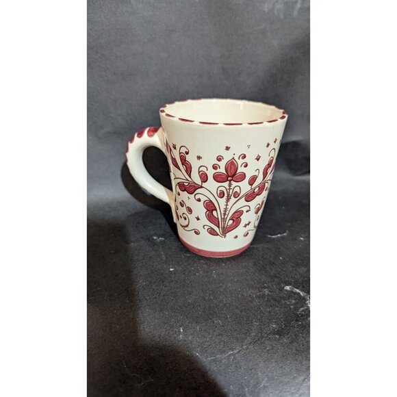 Paul Vogt  cup mug  Rooster floral design Red Farmhouse  Cottage  12 oz - Picture 6 of 8